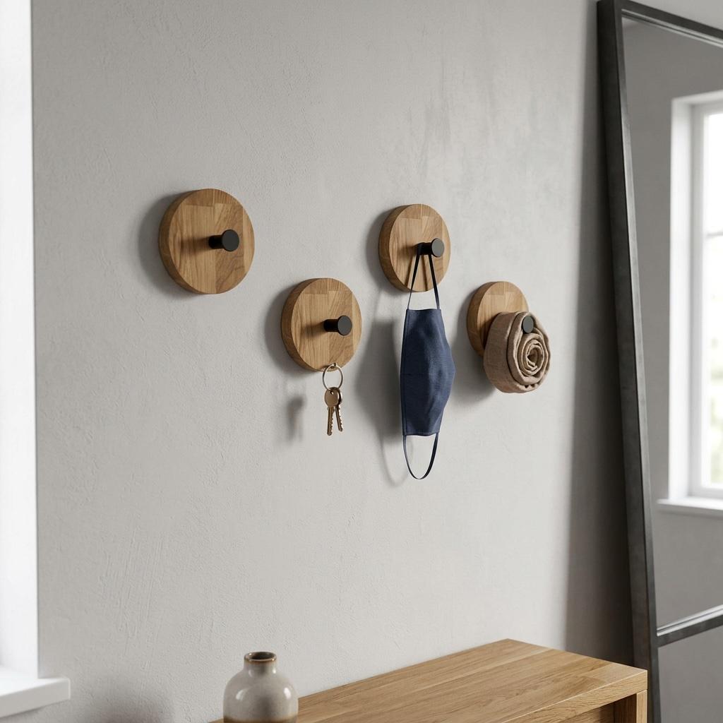 Wall Clothes Hanger, Ring, 3 Pieces