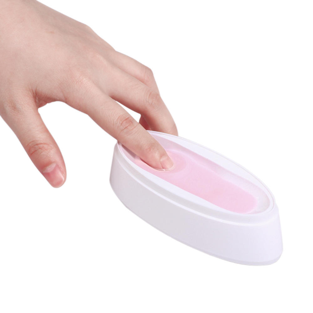 French Nail Dip Container Dipping Powder Tray French Nail Smile Line Molding Mould Finger Guide Nail Tool