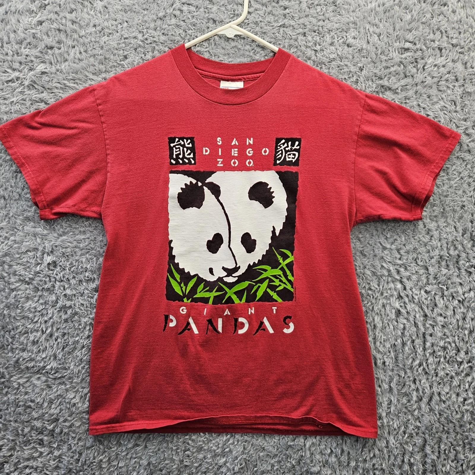San Diego Zoo Giant Pandas Vintage 100% Cotton T-shirt Mens Tees Top Hanes Beefy Adult Medium 2XL