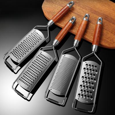 304 Stainless Steel, Planer, Household and Kitchen Multifunctional Silk Cleaner, Rosewood Handle, Fruit and Vegetable Slicer