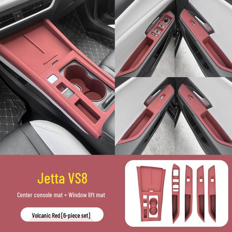 Jetta VS8 Center Console Silicone Protective Pad & Wireless Charging Mat