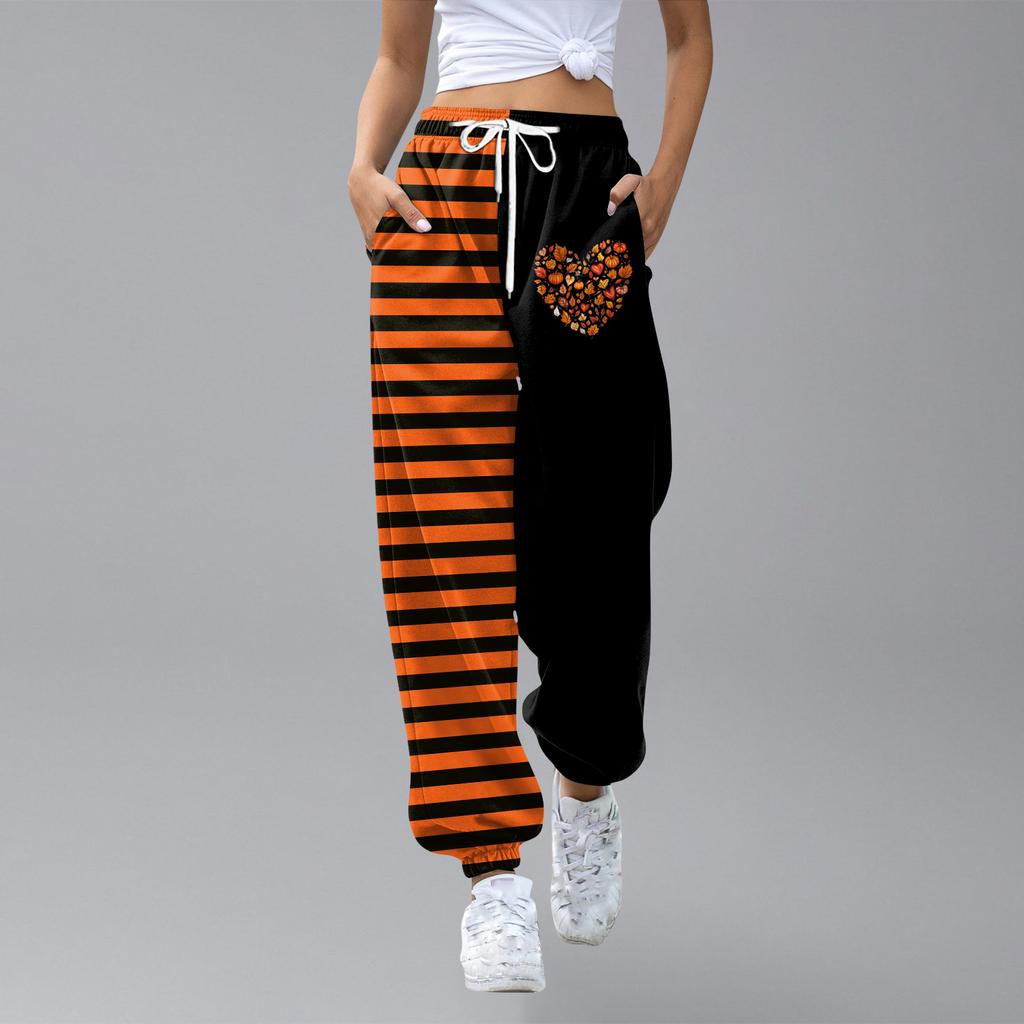 Kids Sport Halloween Day Printed Gradient Drawstring Pocket Casual Sweatpants Pants