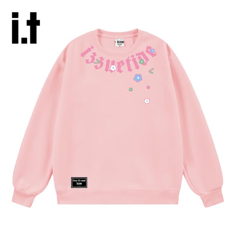 izzue Unisex Retro Long Sleeve Round Neck Pullover Sweatshirt XL