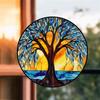 2D Flat Tree of Life Acrylic Decoration Sign, Home Decor Plaque Hanging Wall Art Decorative Garden Decoration for Room Door Signs Hanging Square Livin