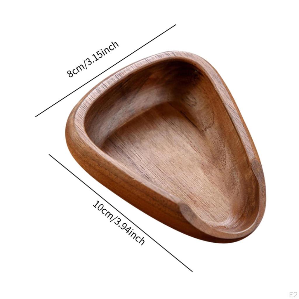 Triangular Wood Coffee Beans Cup Display Tray Tool 10x8x2.8cm Multipurpose