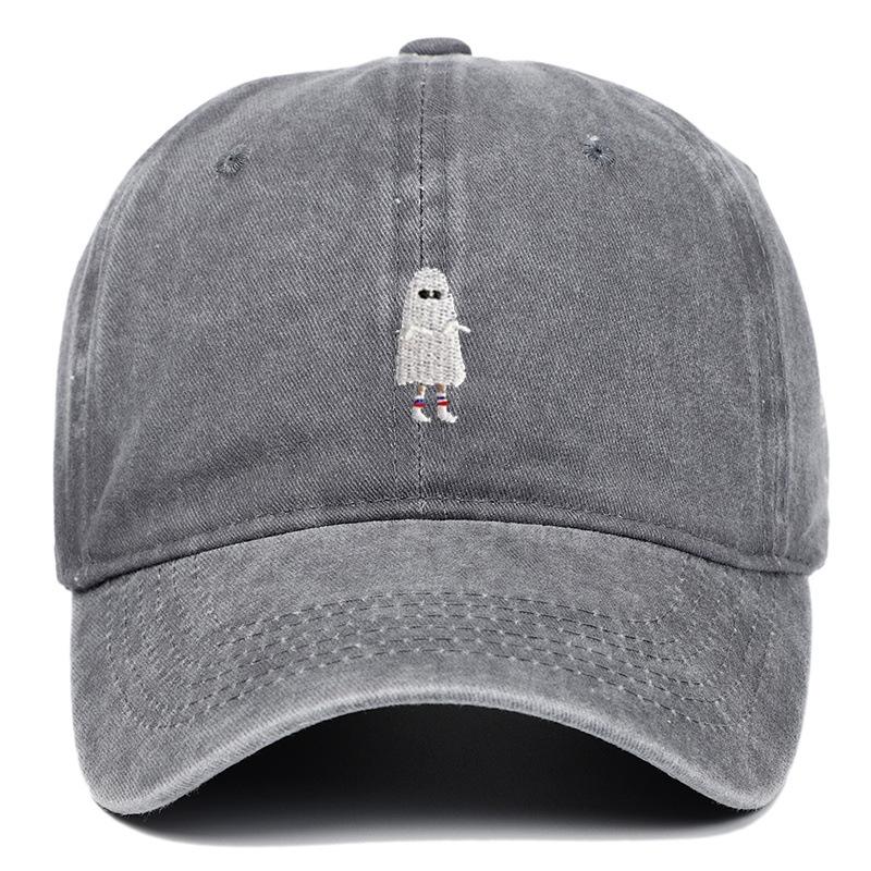Halloween Geist Gestickte Baseballkappe Geeignet für Verschiedene Anlässe Modische Verstellbare Leichte Kappe
