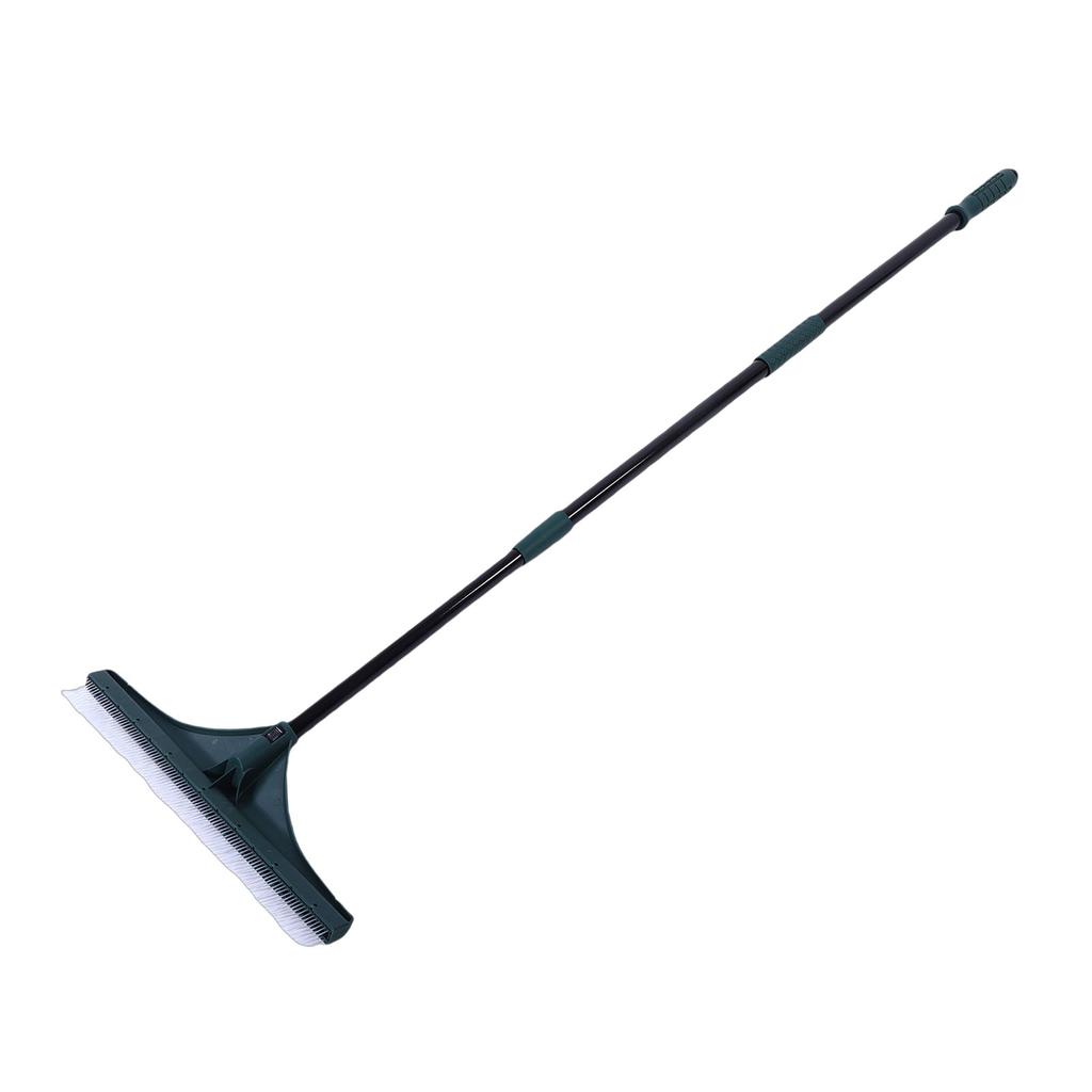Artificial grass rake, 3-piece pole lawn brush with non-slip handle for walkways in the garden, on the terrace, for efficient   removal of fallen l