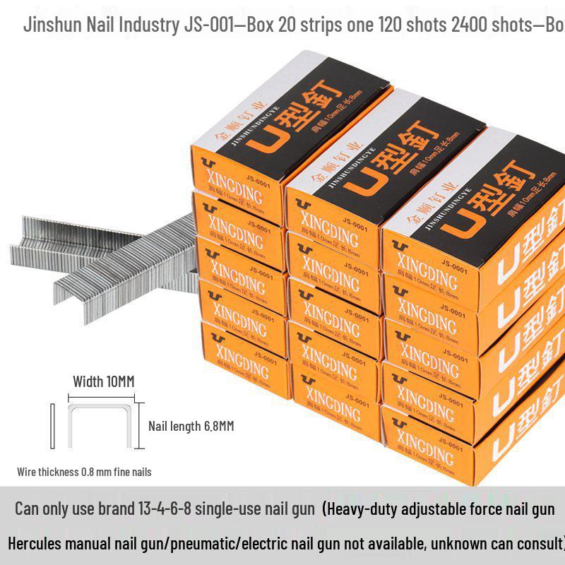 Manual U-Type Nail Gun for Spray Painting, Upholstery, and Canvas - Model 1008F