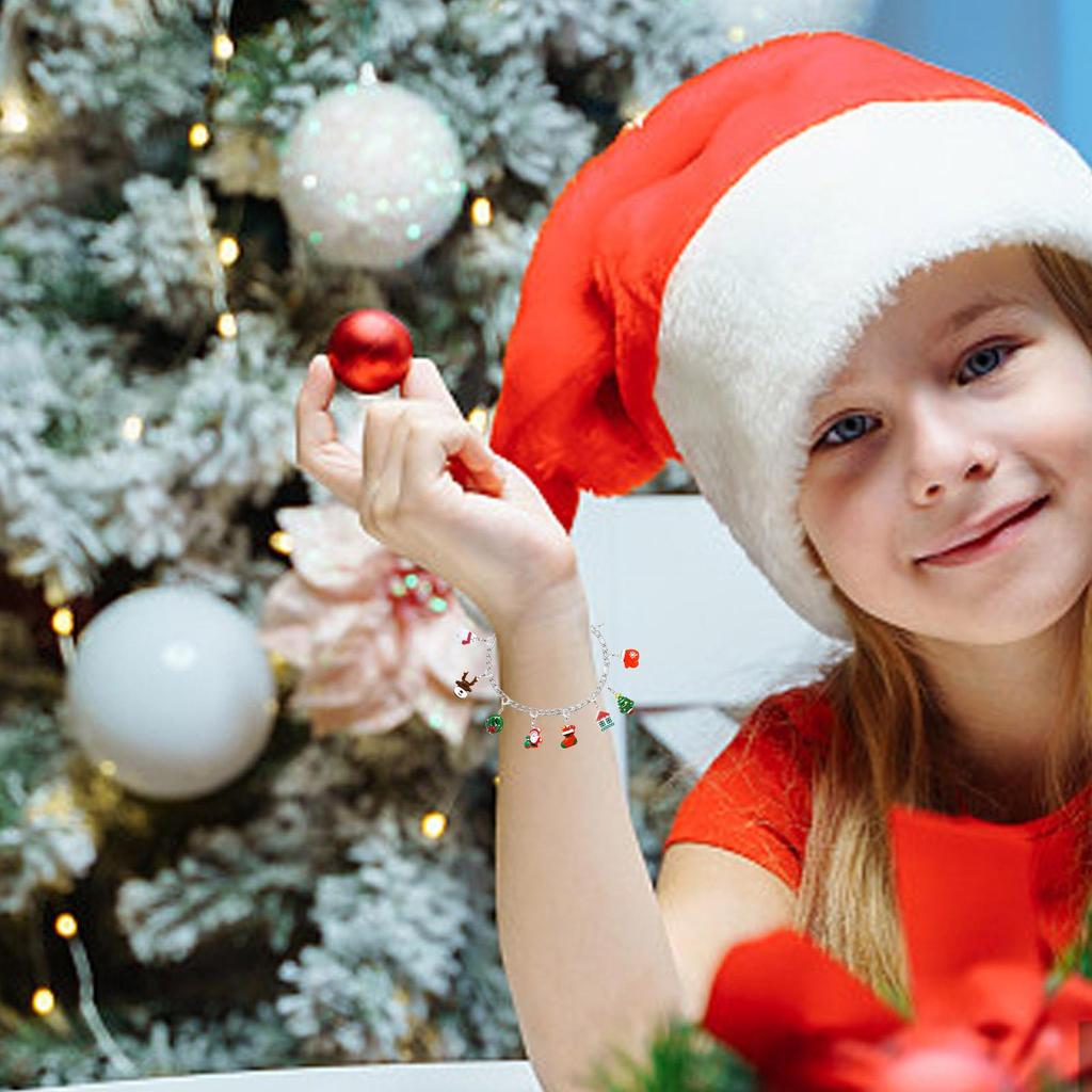 Calendário de Contagem Regressiva de Natal do Advento de Joias 24 Dias Kit de Fabricação de Joias Fabricação de Pulseiras Para Meninas Adultos Colecionadores Amantes de Artesanato