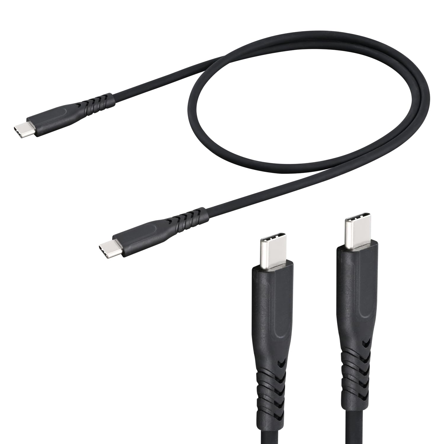 SEIWA USB Type-C Кабель Быстрая Зарядка PD Совместим с Различными Кабелями Передачи Данных, Устойчивый к Разрывам, Мягкий, Антибактериальный, 60см, Type-C D648, Зарядка,