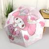1pc My Melody Pink Bow Outdoor Umbrella - Automatic Open Close with Lace Trim, Floral Pattern, Perfect for Fans, Travelers, Daily Use, Festive Gift.A0