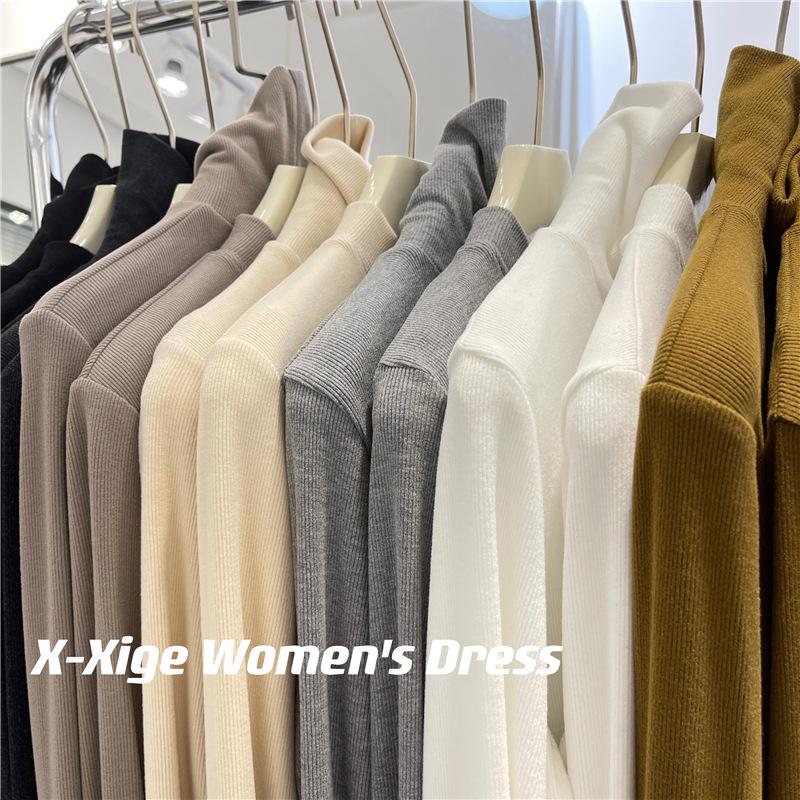 Damen Verdickter Einfarbiger Gerippter Flanell Rollkragen