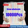 100-10000PC Disposable Colored Plastic Flexible Straws,Hawaiian Straw For Drinking Cocktail wedding,birthday Party,beach,supplie