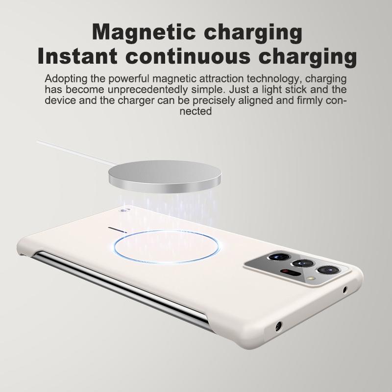 For Magsafe Frameless Magnetic Wireless Charging Phone Case For Samsung Galaxy Note 20 Ultra Note20Ultra Slim Hard Back Cover