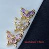 Charming Butterfly Zircon DIY Jewelry Spacer Beads - Handcrafted, Color-Preserving Crystal Accessories