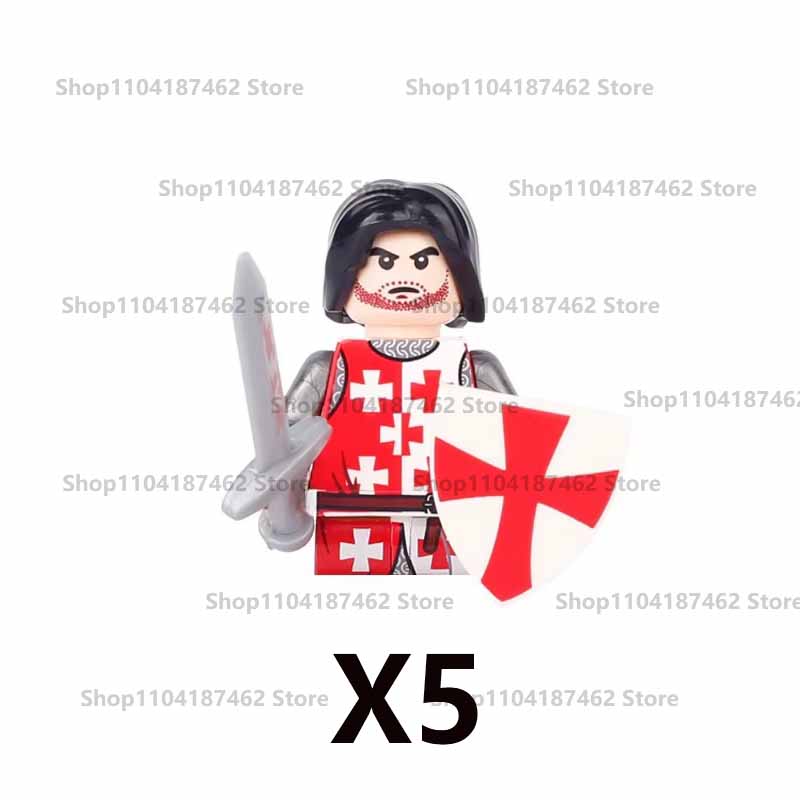 Medieval Military Castle Knight Army Set Building Blocks Green Dragon Wolf Warrior The War of Roses War-horse Weapons Brick Toys