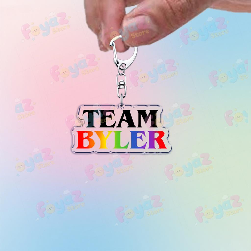 Tv Show Will Byers Keychain for Accessorie Bag Eleven Joyce Byers Art Hellfire Charm Keyrings Jewelry Friends Club Gifts