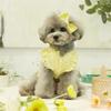 Dog Dress Yellow Lace Ruffle Dress Wedding Party Dress Cat Clothes Poodle Teddy Chihuahua Clothes