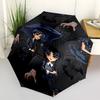 1pc Wednesday Addams Gothic Horror Automatic Folding Umbrella, Durable Plastic & Iron, Lightweight for Outdoor Daily Use  015