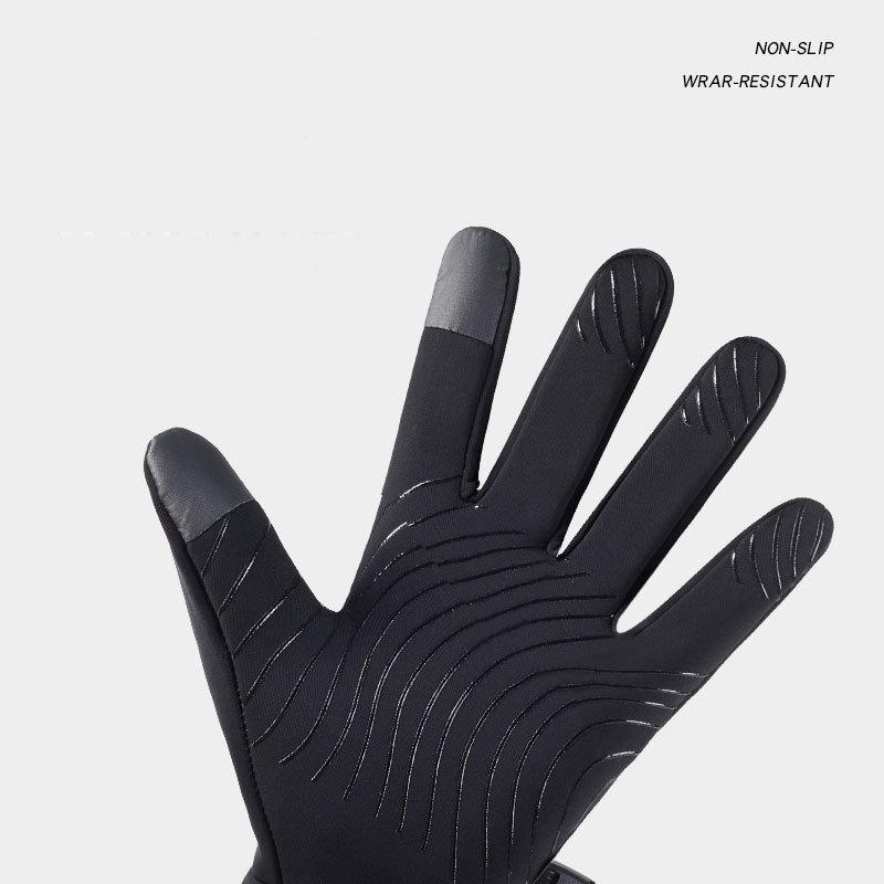 Cycling Gloves Men's Autumn and Winter Outdoor Non-slip Sports Fitness Cycling Driving Touch Screen Plus Velvet Warm Gloves