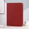 PU Leather A4 Agreement Folder Protective Reinforced Edges Certificate Diploma Cover Corner Slots Multifunctional Contract Book