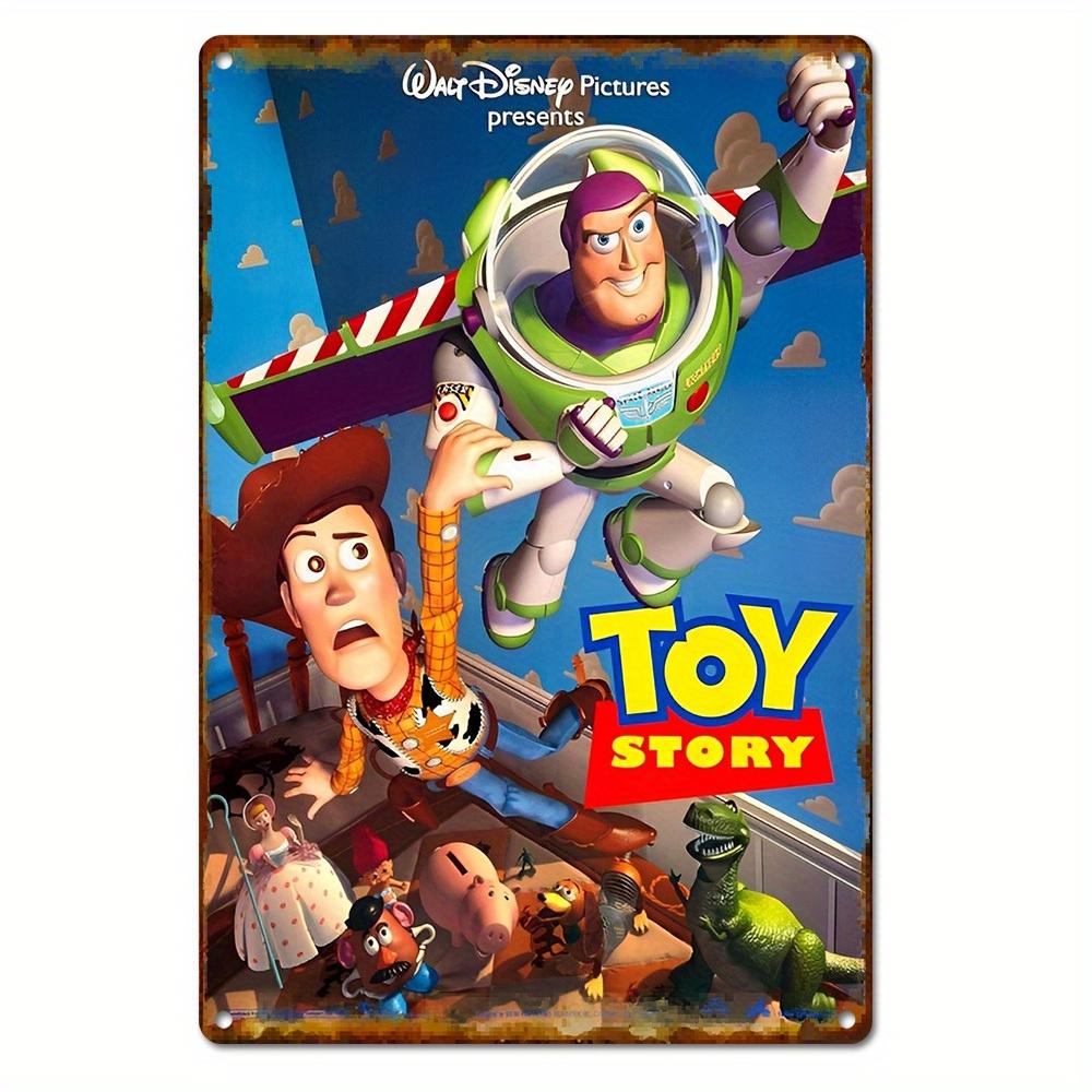 

1 шт. Металлический настенный декор Знак История игрушек - Винтажное алюминиевое искусство с Баззом Лайтером и Вуди, Ретро жестяная вывеска для баров, кафе, пляжного дома 7.9x11.8In(20x30cm)