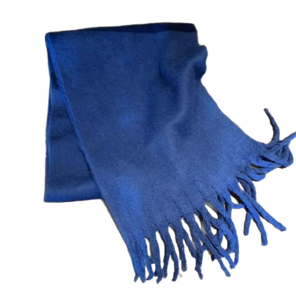 Women's Winter Plush Long Scarf with Tassel - Soft Warm Thick, Warm and Windproof Scarf, Multi Functional Scarf for Daily Outing