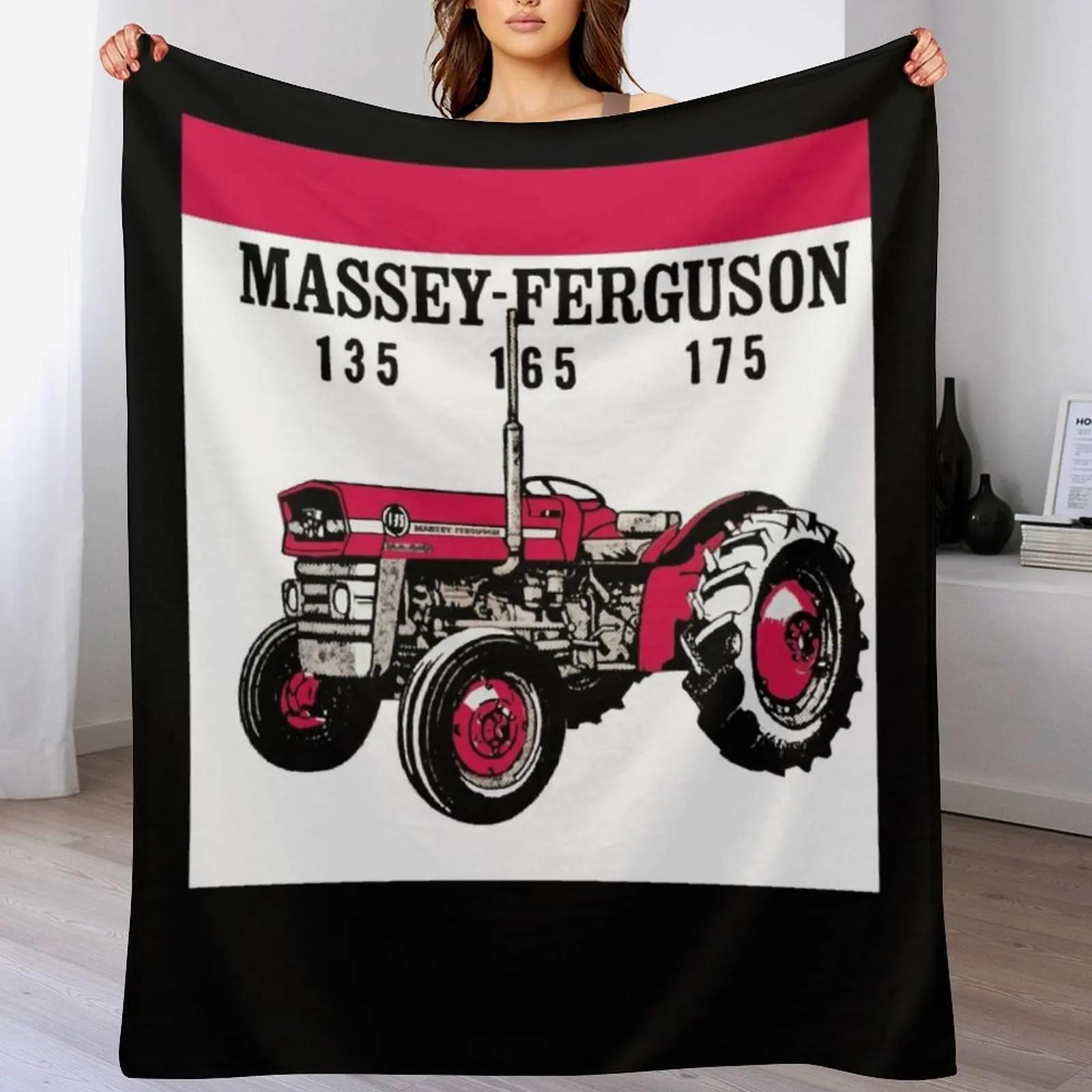 Плед Massey-Fergusson Многоразовый Прочный Мягкий Плед для Всех Сезонов Size: 75*100cm, Weight: 230 GSM
