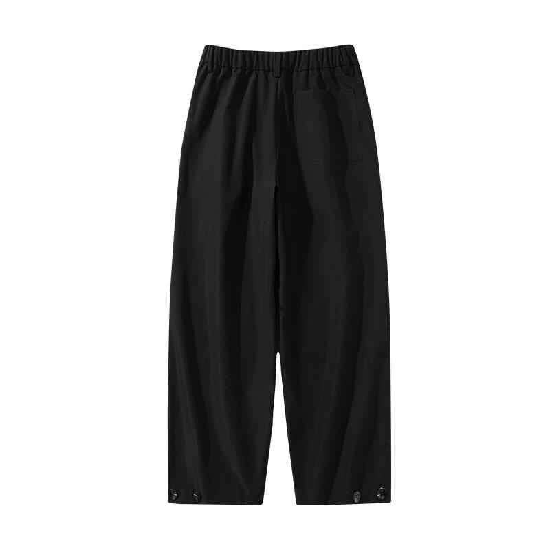 Rui Lu Men's 2025 Summer Casual Loose Fit Straight Suit Pants