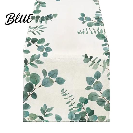 Linen Table Runner for Home Tulip Washable Blooming Flowers Spring Floral Dining Cloth Farmhouse Parties