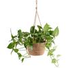 WYSRJ 8inch Jute Rope Hanging Planter Woven Plant Basket Macrame Plant Hangers Plant Holder Basket Decorative Storage Baskets for Plants Pots Home