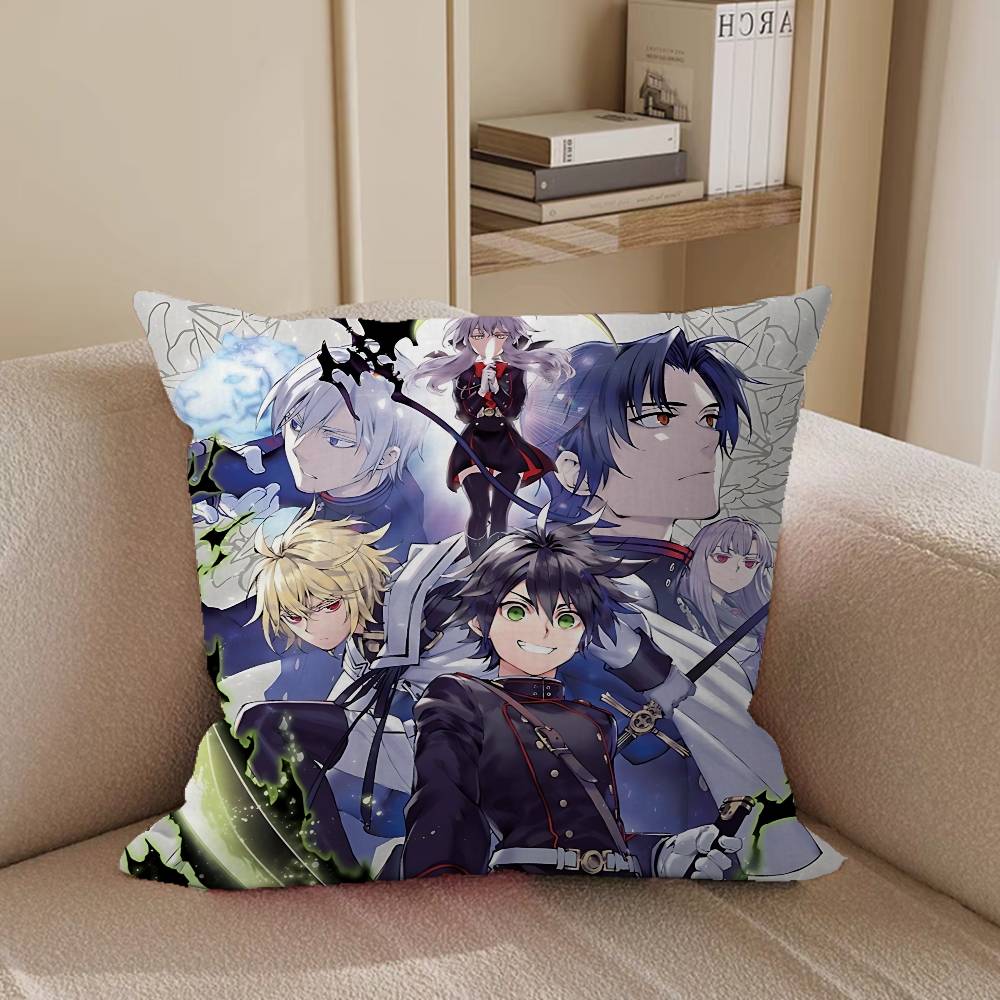 Anime Seraph-of-The-EndS Cushion Cover Decorative Pillow Sofa Home Decor Case Pillow Cases