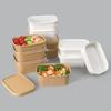 Rectangular Paper Box, Disposable Paper Lunch Box, Picnic Box, Takeout Box, Packaging Box, Bento Bowl for Going Out