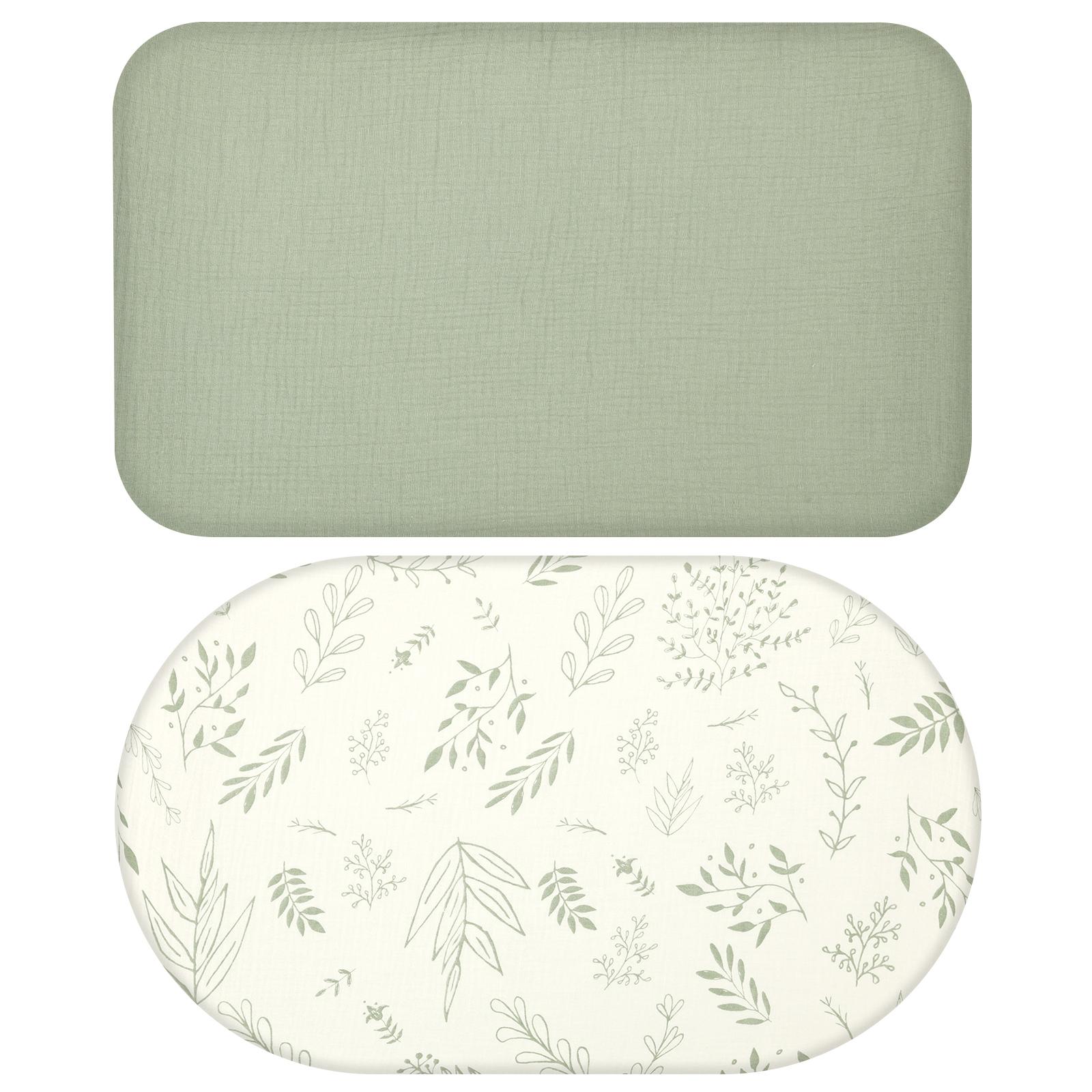 

2 шт. Хлопковая простыня для детской колыбели, машинная стирка, дышащая простыня на резинке для мальчика и девочки