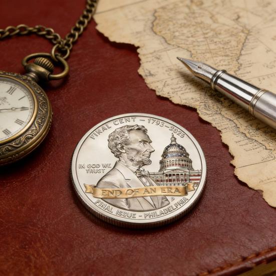 Final Cent Tribute Memorial Coin End of An Era Penny Commemorative Coin 3D Engraved Uncirculated Challenge Coin Symbolic Final Penny Keepsake