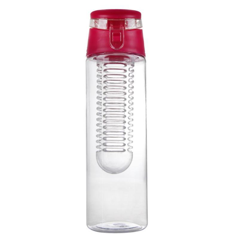 800ml Fruit Infusing Infuser Water Bottle Sports Lemon Juice Bottle Flip Lid For Camping Travel
