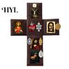 Home Altar Decor Portable Catholic Altar, Handmade Pocket Prayer Shrine, Faux Leather Spiritual Icon Foldable Devotional Religious Gift for Christian