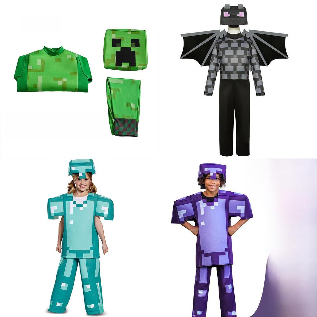 Minecraft Diamond Armor Cosplay Costume With Polyester Material For Game Anime Role Play