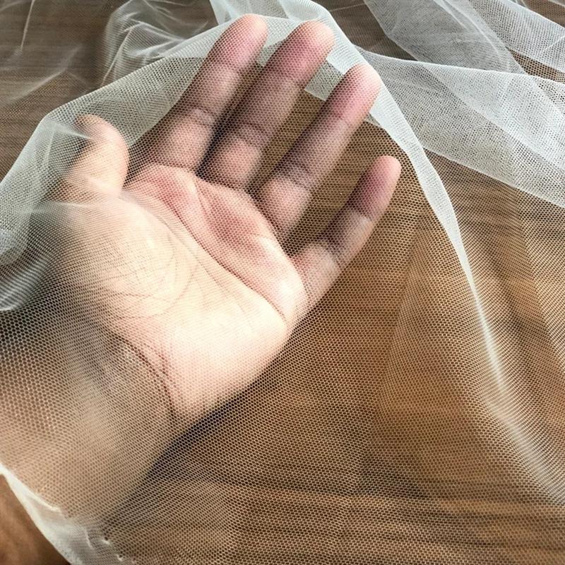 Small Hole See Through Polyester Nude Skin Colour Mesh Body Stocking Dance Wear Fabric Design Tulle Sells By Half Yards