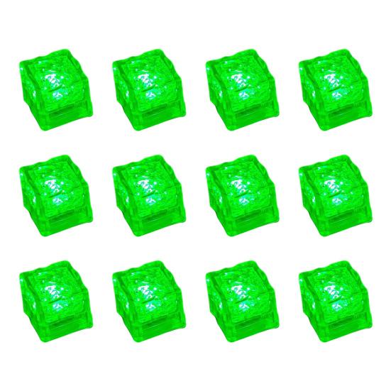 12 Pcs Glowing Ice Cubes Water Activated Color Changing LED Lights Submersible Bar
