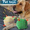Large Dog Toy Ball For Teeth Cleaning, Interactive Self-entertainment, Plush, Eco-friendly Pet Chew Toy