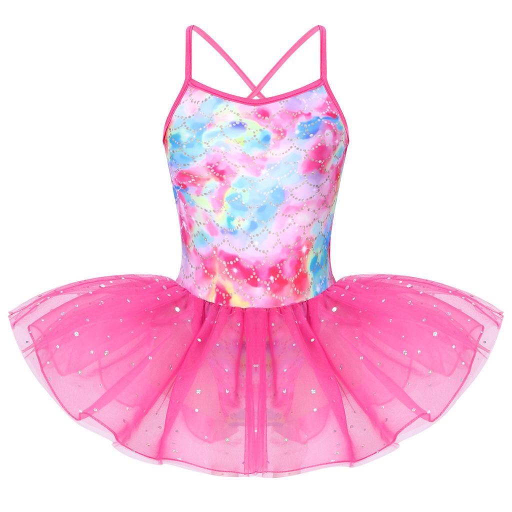 Girls Glitter Mermaid Ballet Dress Gymnastics Leotards for Girls Kids Ballet Dance Costumes Dancewear Kids Teen Ballerina Dress