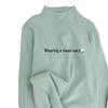 Fresh & Unique Green Bean Knit Sweater: Skin-Brightening, Semi-High Neck, Long-Sleeved, Slim-Fit for Autumn/Winter