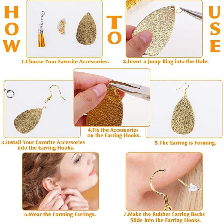 Hypoallergenic Earring Hooks for DIY Jewelry Making,Earring Making Kit,Earring Making Supply for w/ Earring Backs Jump R