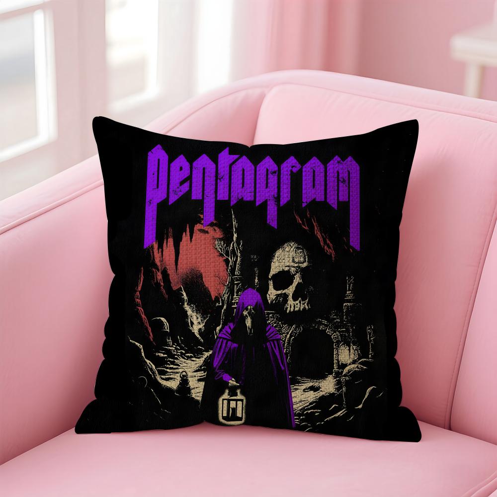 

PPentagram Band Cushion Cover Natural Linen Pillow Case DoubleSided Print Decorative Sofa Pillowcase Home Decor Gift 30x30cm