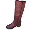 Autumn and winter new thick heel Martin boots large size high tube side zipper women's boots knight boots children