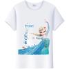Casual Cartoon Woman Summer Tee Frozen Elsa Anna Princess Top White T-Shirts 90S Ladies Clothes Oversized Friends Blouses