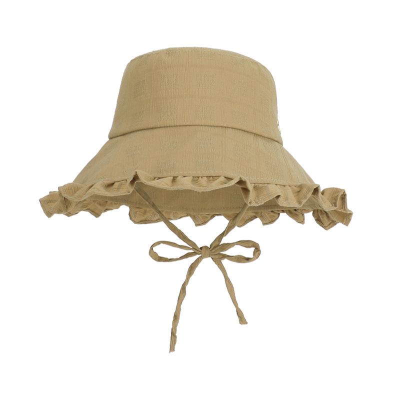 Spring Summer Outdoor Sun Hat Women's Lace Big Brim Fisherman Hat