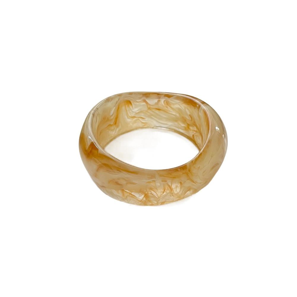 Bohemian Translucent Acrylic Bangle Europe American Style Smudged Hand Ring  Women