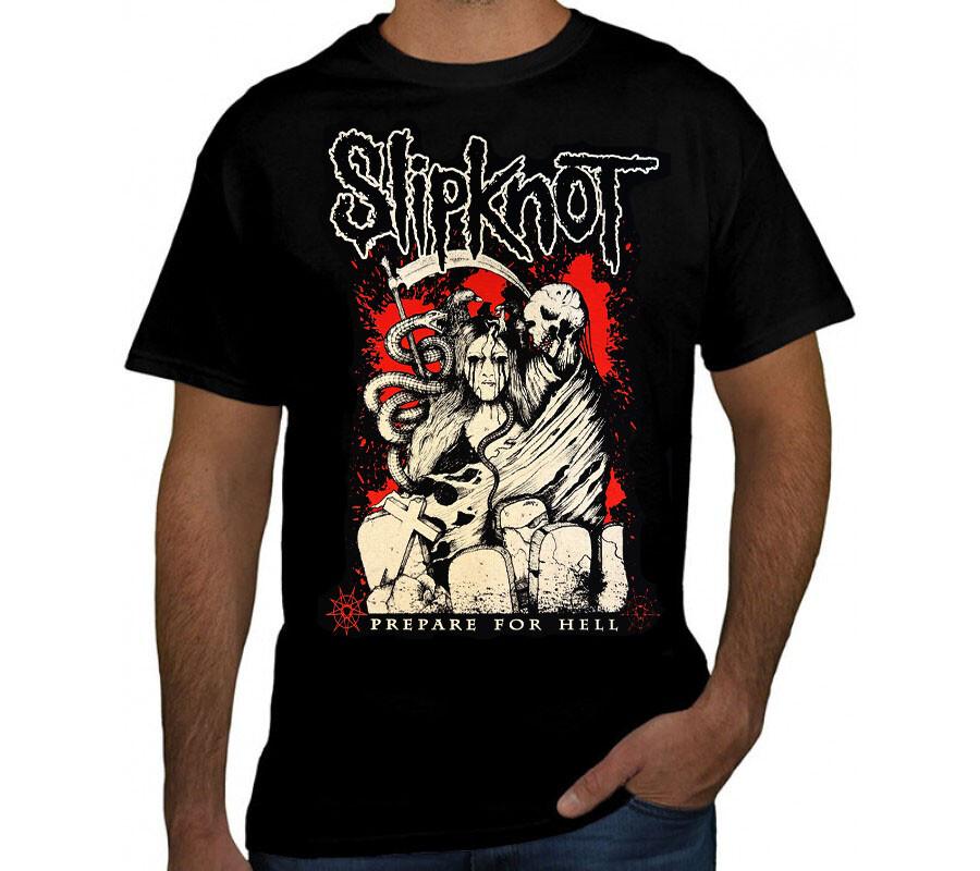 SLIPKNOT PREPARE FOR HELL Punk Rock Black T Shirt S